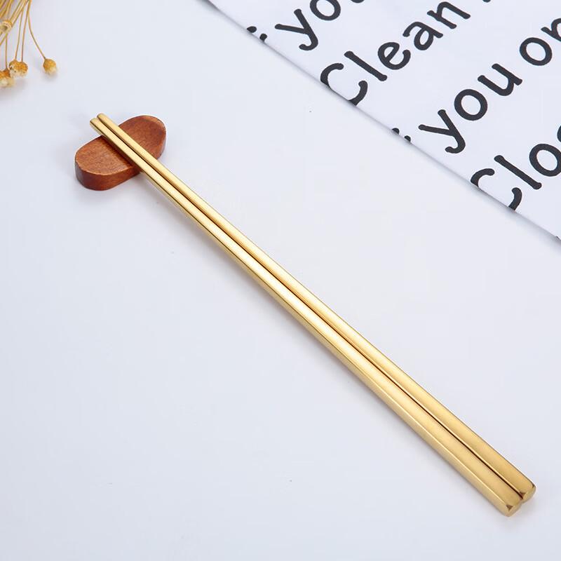 Abay 304 Stainless Steel Square Chopsticks - 4-Piece Gold Set
Abay 304 Stainless Steel Square Chopsticks - 4-Piece Gold Set