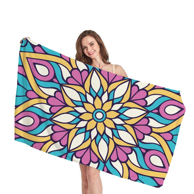 Ethnic Mandala Geometry digital-printed polyester Superfine fiber double-sided fleece Beach vacation bath towel, beach towel W30*H60(CM)
Ethnic Mandala Geometry digital-printed polyester Superfine fiber double-sided fleece Beach vacation bath towel, beach towel W30*H60(CM)