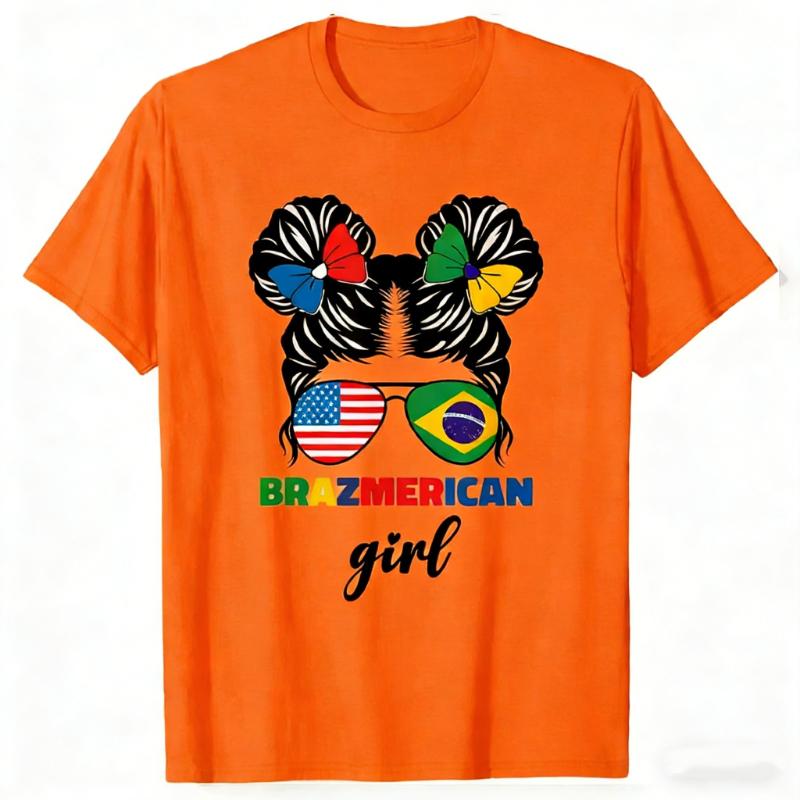 Womens Cotton Tshirt Brazilian American Flag Half USA Brazil Root Proud TShirt Ink Jet Print Tees Summer Shortsleeved Shirt 3XL
Womens Cotton Tshirt Brazilian American Flag Half USA Brazil Root Proud TShirt Ink Jet Print Tees Summer Shortsleeved Shirt 3XL