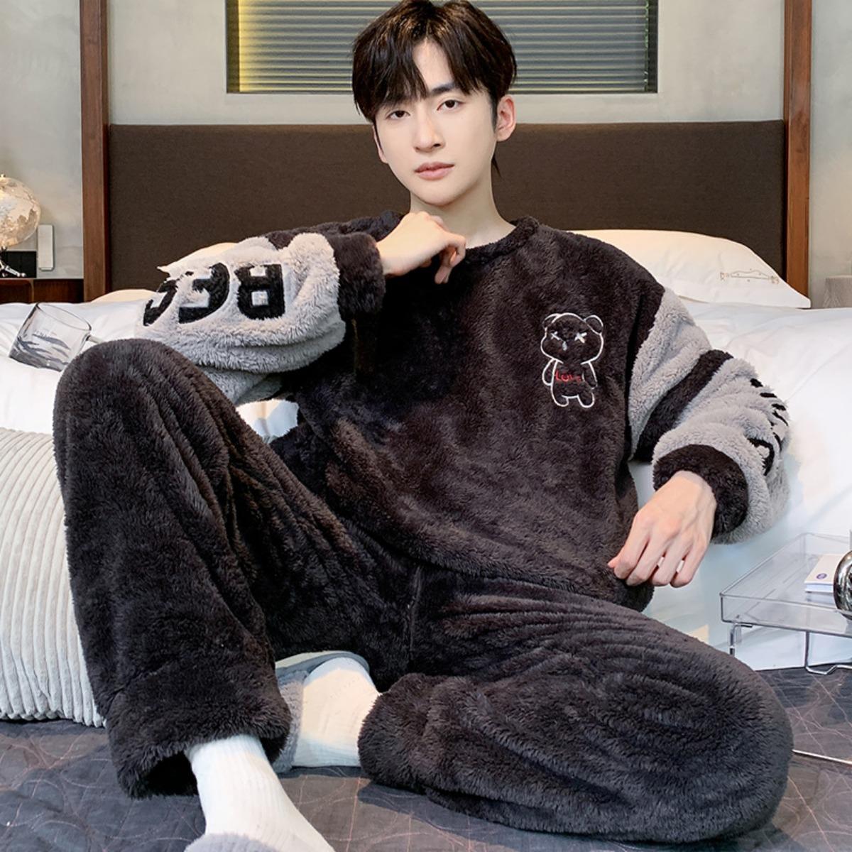 Зима, Коралловый флис, Пижама, Мужская одежда, Утепленный флис, Круглый вырез, Брюки с длинным рукавом, Костюмы, Домашняя одежда 3XL
Зима, Коралловый флис, Пижама, Мужская одежда, Утепленный флис, Круглый вырез, Брюки с длинным рукавом, Костюмы, Домашняя одежда 3XL