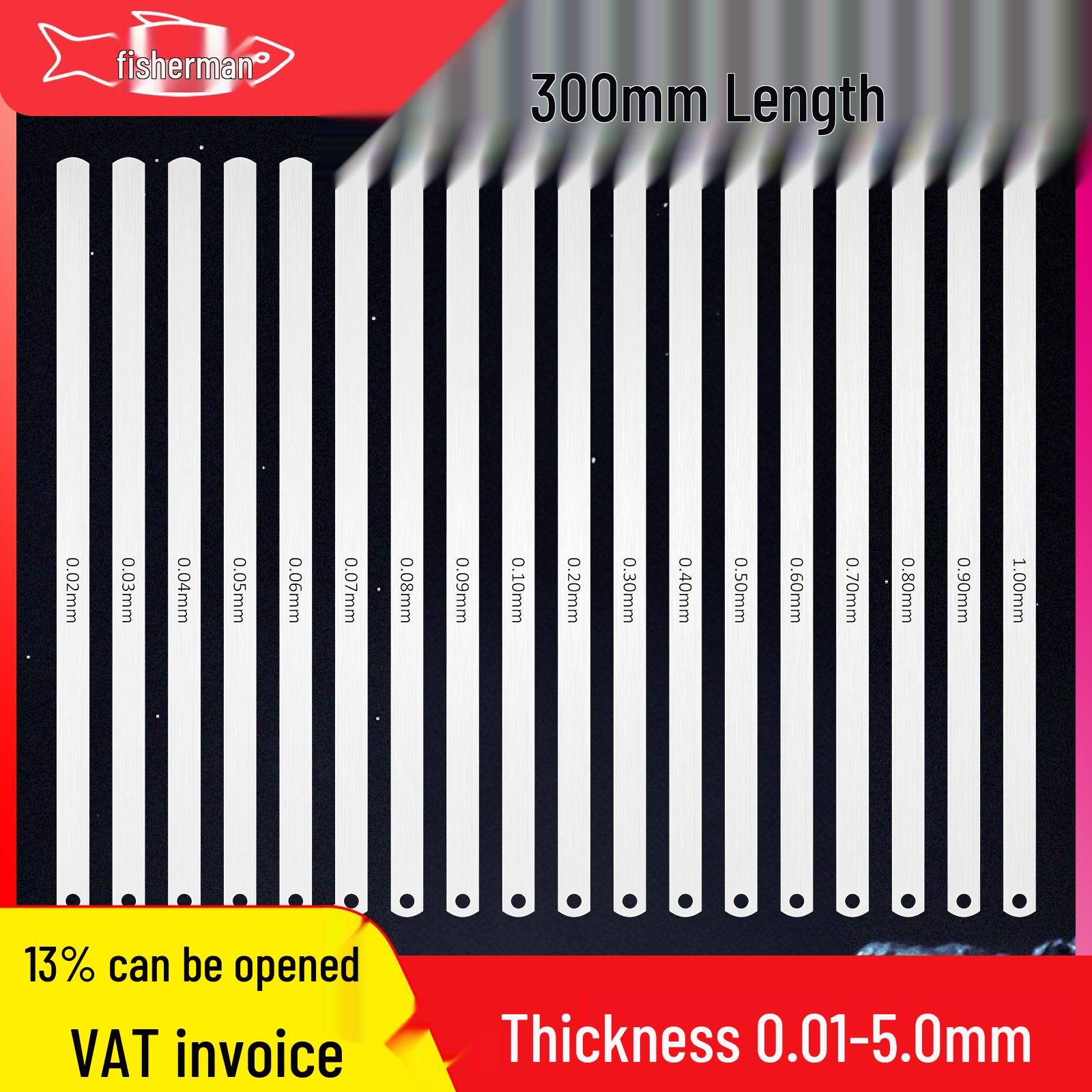 Fisher 300mm Stainless Steel High Precision Single Piece Feeler Gauge for Valve Clearance Measurement. 0.12mm thickness
Fisher 300mm Stainless Steel High Precision Single Piece Feeler Gauge for Valve Clearance Measurement. 0.12mm thickness