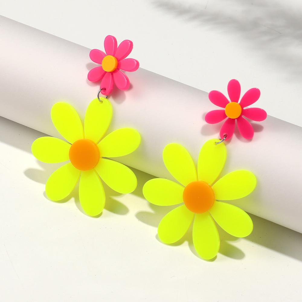 Korean Colorful Acrylic Large Flower Drop Earrings for Women Fashion Resin Daisy Hanging Boho Earrings Travel Party Jewelry Gift жёлтый
Korean Colorful Acrylic Large Flower Drop Earrings for Women Fashion Resin Daisy Hanging Boho Earrings Travel Party Jewelry Gift жёлтый