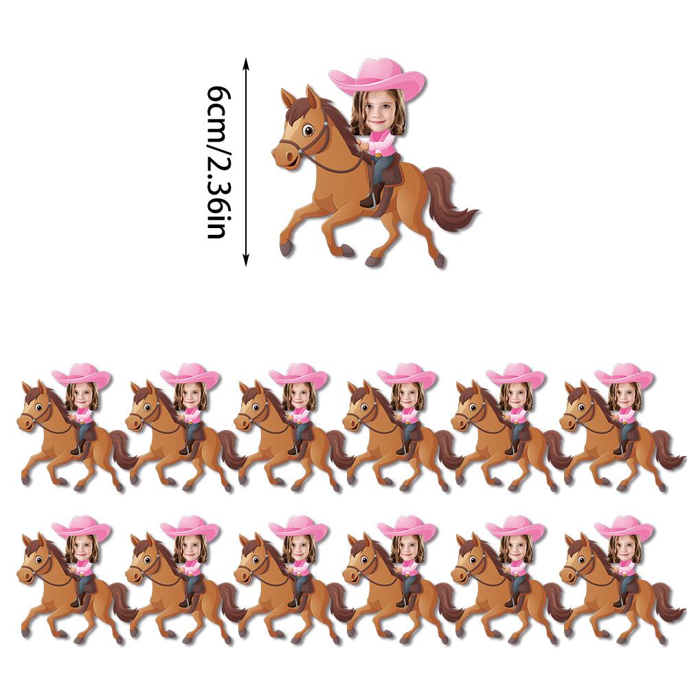 Personalized denim horse riding themed d facial stickers, perfect for denim themed birthday party decoration 25pcs
Personalized denim horse riding themed d facial stickers, perfect for denim themed birthday party decoration 25pcs