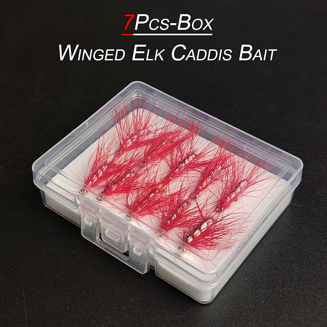 7Pcs-10# Winged Elk Caddis Red Artificial Bait|Dry Flies Fishing For Trout flies Bait Lure-With Flies Box 7Pieces-Box
7Pcs-10# Winged Elk Caddis Red Artificial Bait|Dry Flies Fishing For Trout flies Bait Lure-With Flies Box 7Pieces-Box