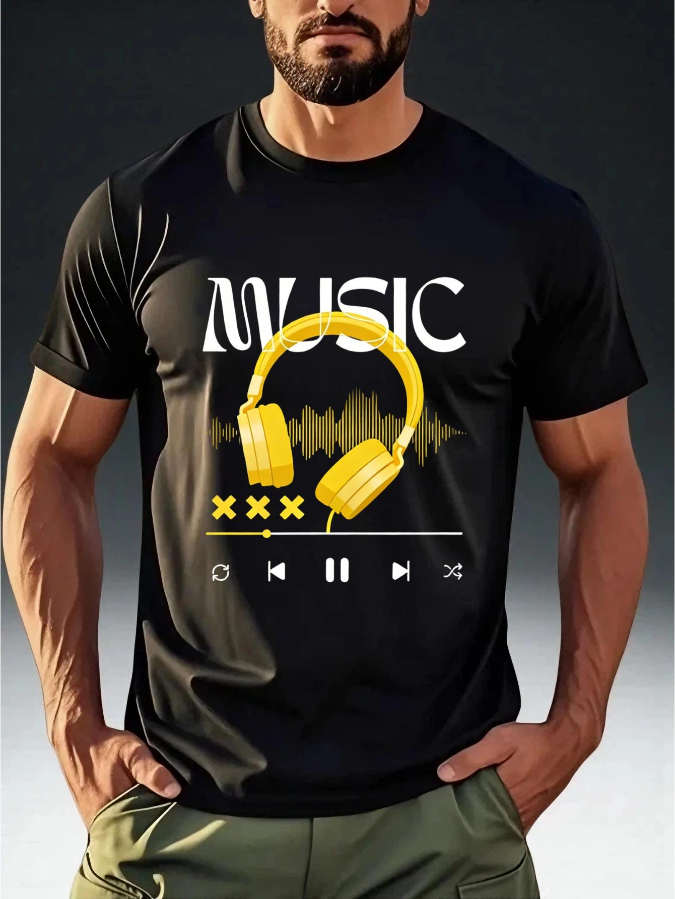Men S Trendy Music T-Shirt Featuring a Striking MUSIC Print with Yellow Headphones on The Playback Interface XXXL
Men S Trendy Music T-Shirt Featuring a Striking MUSIC Print with Yellow Headphones on The Playback Interface XXXL