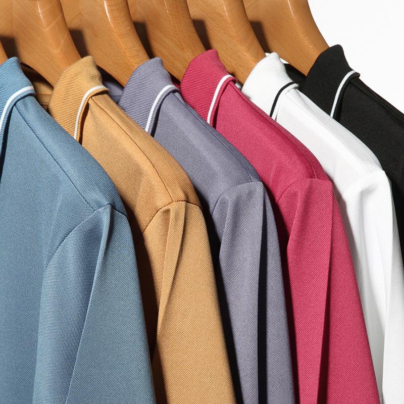 Summer New Men s V-neck Short-Sleeved T-shirt Loose Casual Men s Solid Color Polo Collar Thin T-shirt
Summer New Men s V-neck Short-Sleeved T-shirt Loose Casual Men s Solid Color Polo Collar Thin T-shirt