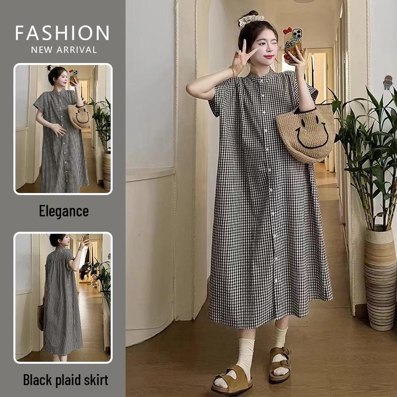 Spring 2024 Women s Plaid A-Line Maternity Dress, Retro Short Sleeve Mid-Length Shirt Style M (80-100 lbs)
Spring 2024 Women s Plaid A-Line Maternity Dress, Retro Short Sleeve Mid-Length Shirt Style M (80-100 lbs)
