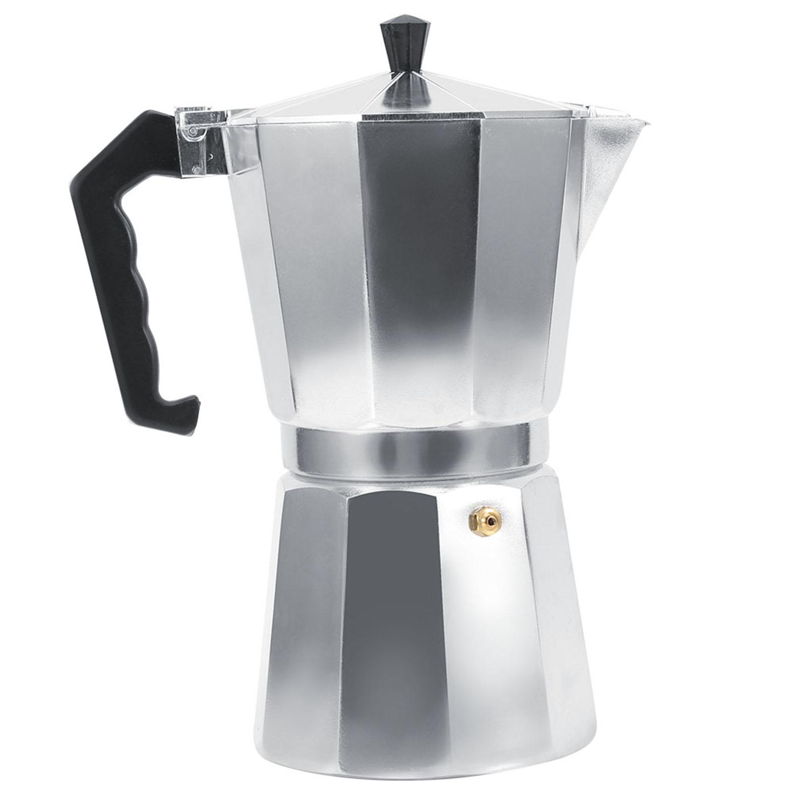 Aluminum Italian Type Moka Pot Espresso Coffee Maker Stove Home Office Use 450ML 9 Cups
Aluminum Italian Type Moka Pot Espresso Coffee Maker Stove Home Office Use 450ML 9 Cups