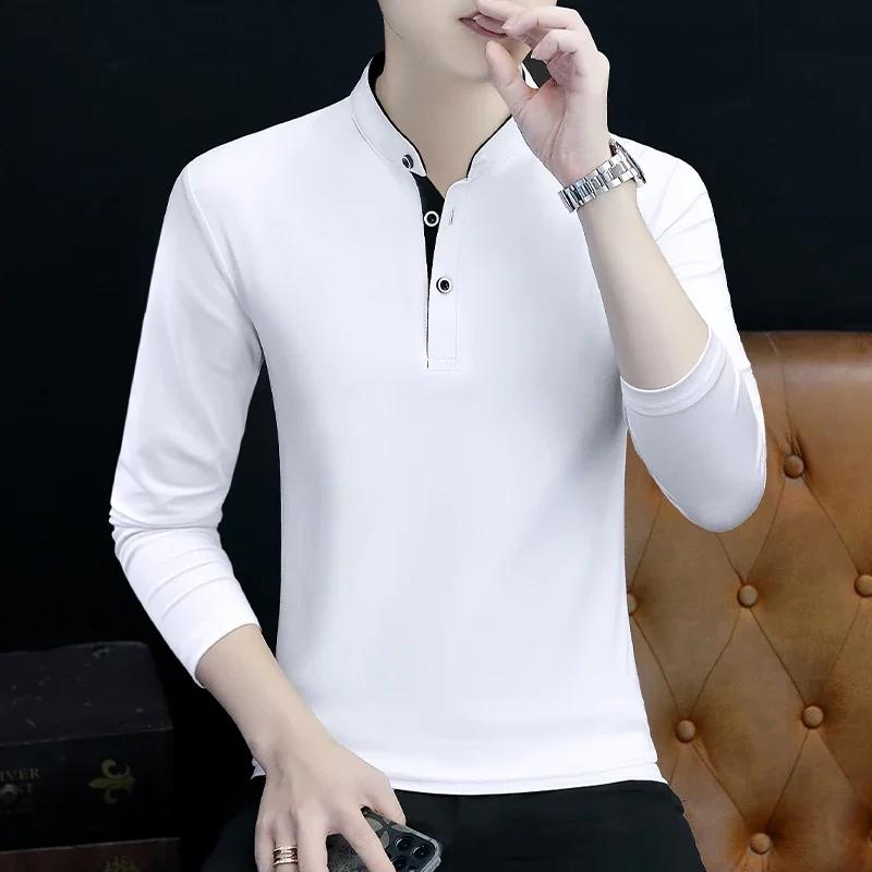 Spring Autumn Tshirts Man Stand Collar Solid Color Long Sleeve Fit T-Shirt Men Slim Fit Casual Fashion Male Tops L сірий колір
Spring Autumn Tshirts Man Stand Collar Solid Color Long Sleeve Fit T-Shirt Men Slim Fit Casual Fashion Male Tops L сірий колір