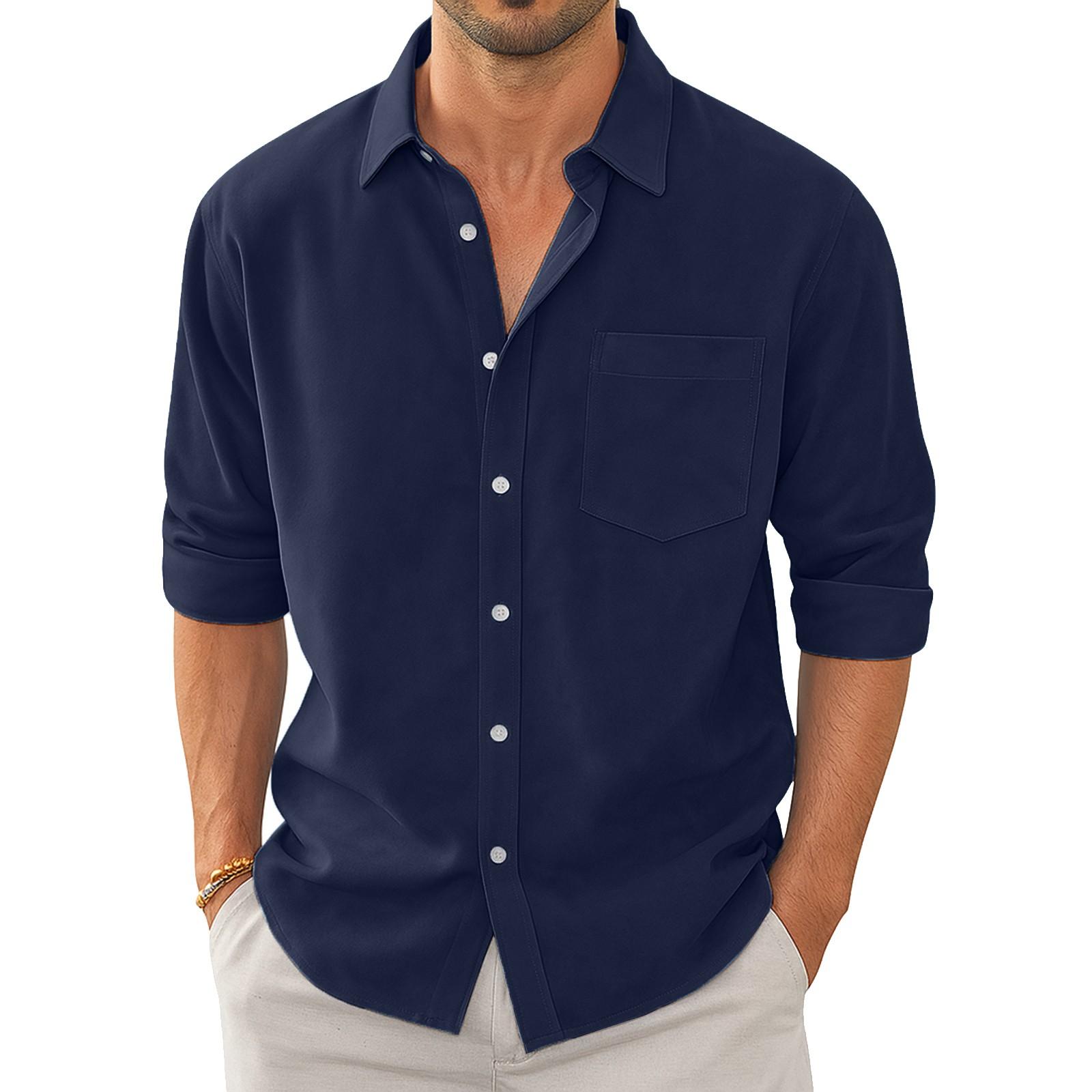 Summer Men s Collar Pocket Short Sleeved Cardigan Color Shirt Top XL Темно-синій
Summer Men s Collar Pocket Short Sleeved Cardigan Color Shirt Top XL Темно-синій