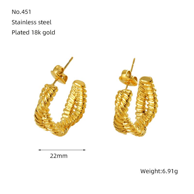 2025 Titanium Steel Irregular Design Non-Fading Fashion Earrings 18K золотой
2025 Titanium Steel Irregular Design Non-Fading Fashion Earrings 18K золотой
