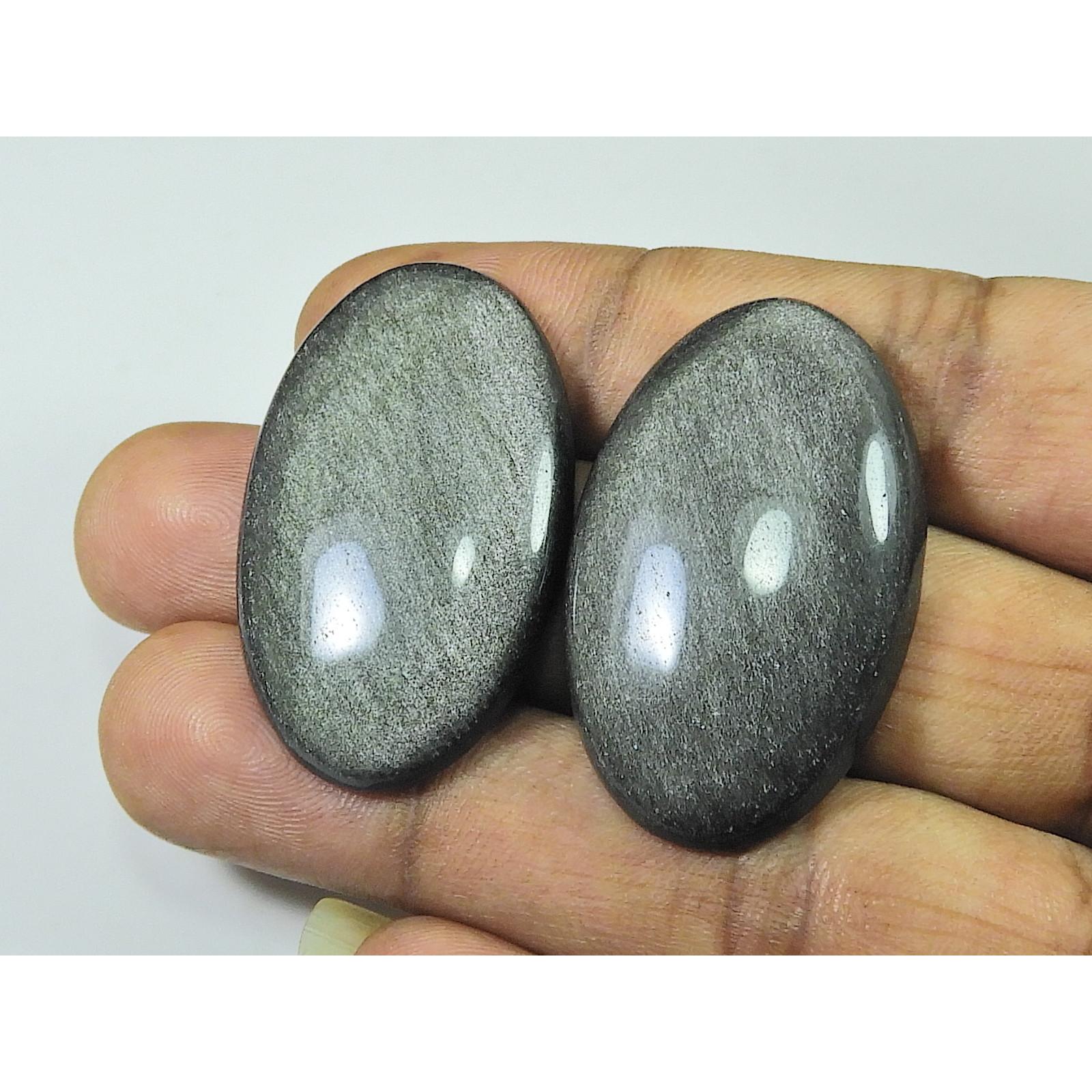 39-40MM Silver Obsidian Oval Stone Oval Pcs Cabochon Loose Gemstone 91Cts. SK-4113
39-40MM Silver Obsidian Oval Stone Oval Pcs Cabochon Loose Gemstone 91Cts. SK-4113