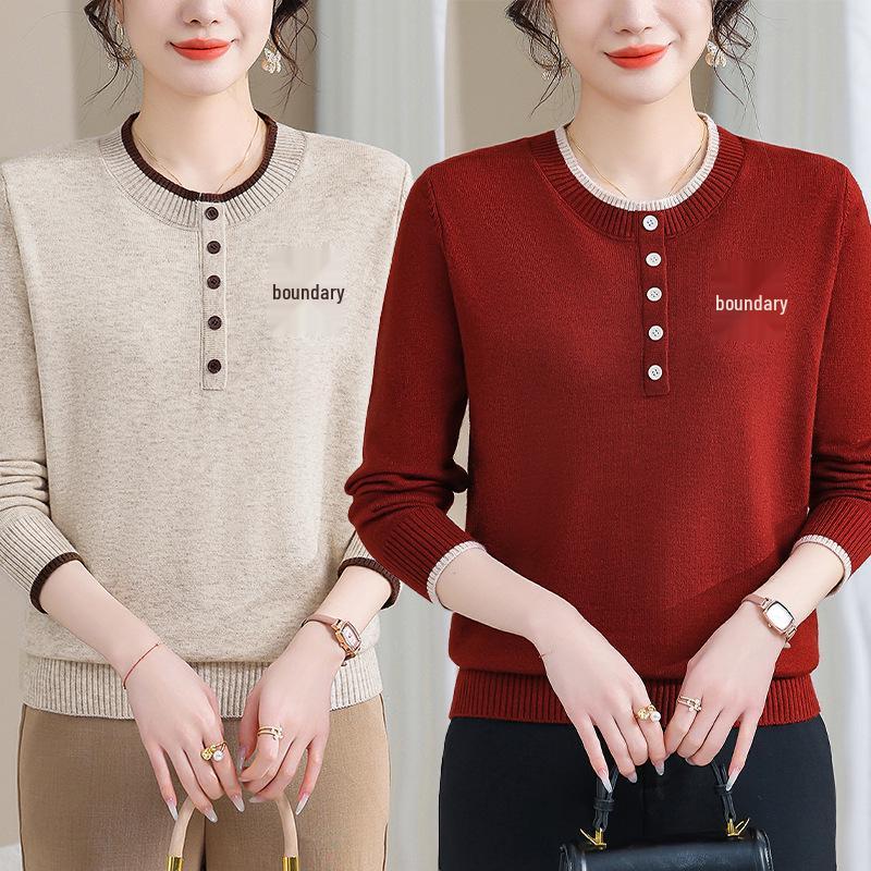 2025 Spring Women s Knitted Round Neck Sweater - Stylish Base Layer Top for Middle-Aged & Elderly XL (90-110 Jin)
2025 Spring Women s Knitted Round Neck Sweater - Stylish Base Layer Top for Middle-Aged & Elderly XL (90-110 Jin)