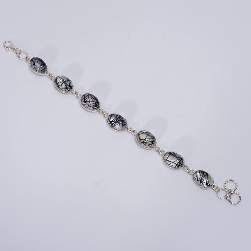 Splendid Top Grade Qualite 100% Natural Black Rutile Quartz Oval Shape Ethnic Handmade Jewelry 925 Steling Silver Bracelet 7-8 WSJ-5213 7-8
Splendid Top Grade Qualite 100% Natural Black Rutile Quartz Oval Shape Ethnic Handmade Jewelry 925 Steling Silver Bracelet 7-8 WSJ-5213 7-8