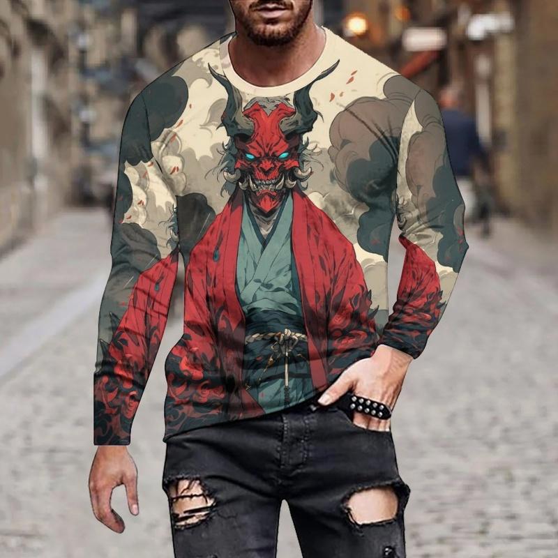 Мужская футболка с длинным рукавом с графикой маски призрака, винтажный стиль Харадзюку, пуловер с круглым вырезом, оверсайз, повседневная, дышащая одежда 6XL
Мужская футболка с длинным рукавом с графикой маски призрака, винтажный стиль Харадзюку, пуловер с круглым вырезом, оверсайз, повседневная, дышащая одежда 6XL