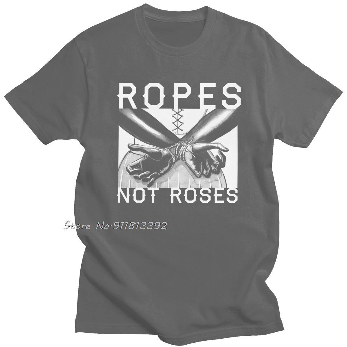 Mens Ropes Not Roses Clench Shibari Tshirt Men Cotton Tshirt Submissive Slave Play Sexy Sub T Shirt Oversized Streetwear 3XL
Mens Ropes Not Roses Clench Shibari Tshirt Men Cotton Tshirt Submissive Slave Play Sexy Sub T Shirt Oversized Streetwear 3XL