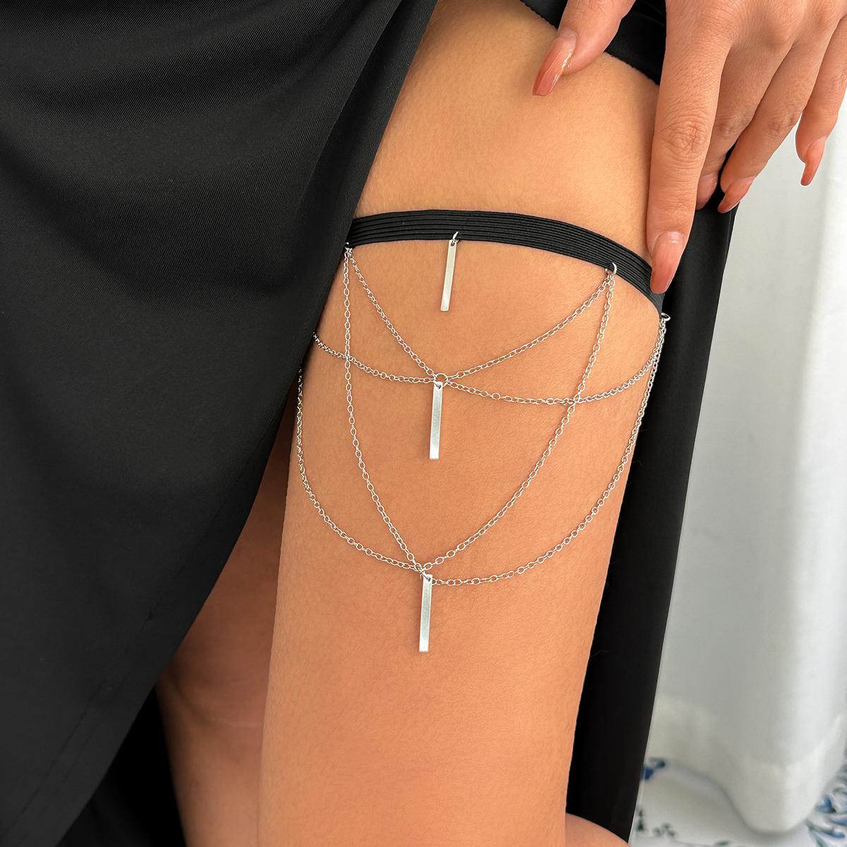 Multilayer Boho Elastic Band Bandage Leg Thigh Chain for Women Bikini Goth Rod Tassel Pendant Garter Belt Body Jewelry Gift New
Multilayer Boho Elastic Band Bandage Leg Thigh Chain for Women Bikini Goth Rod Tassel Pendant Garter Belt Body Jewelry Gift New