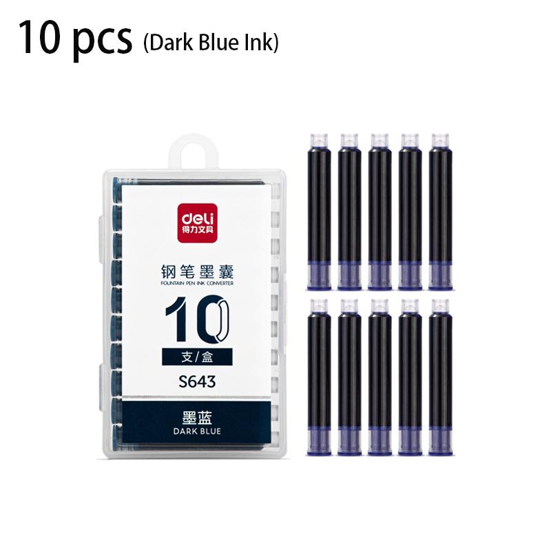 Deli 3.4mm Black/Erasable Blue/Dark Blue Ink Disposable Fountain Pen Ink Cartridge Pen Refill School Office Supplies Stationery
Deli 3.4mm Black/Erasable Blue/Dark Blue Ink Disposable Fountain Pen Ink Cartridge Pen Refill School Office Supplies Stationery