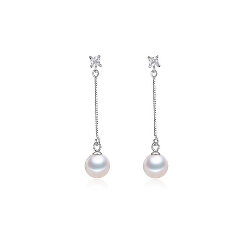 Fine 925 Silver Pearl Long Earring For Women Cute Korean Crystal Rhinestone Chain Drop EarringBridal Wedding Party Jewelry Gifts
Fine 925 Silver Pearl Long Earring For Women Cute Korean Crystal Rhinestone Chain Drop EarringBridal Wedding Party Jewelry Gifts