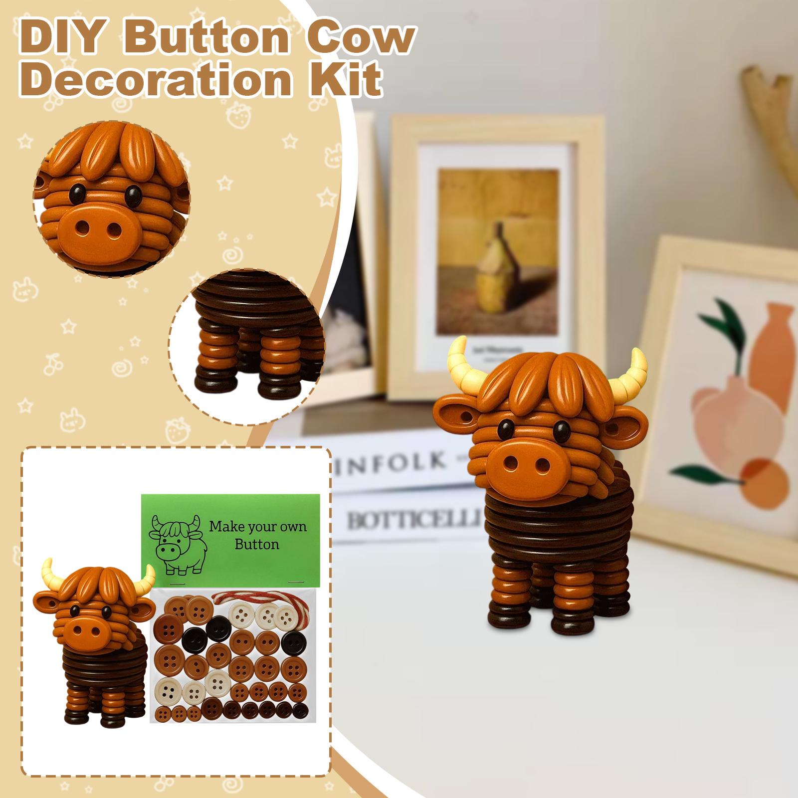 DIY Button Cow Ornament Kit DIY One Size
DIY Button Cow Ornament Kit DIY One Size