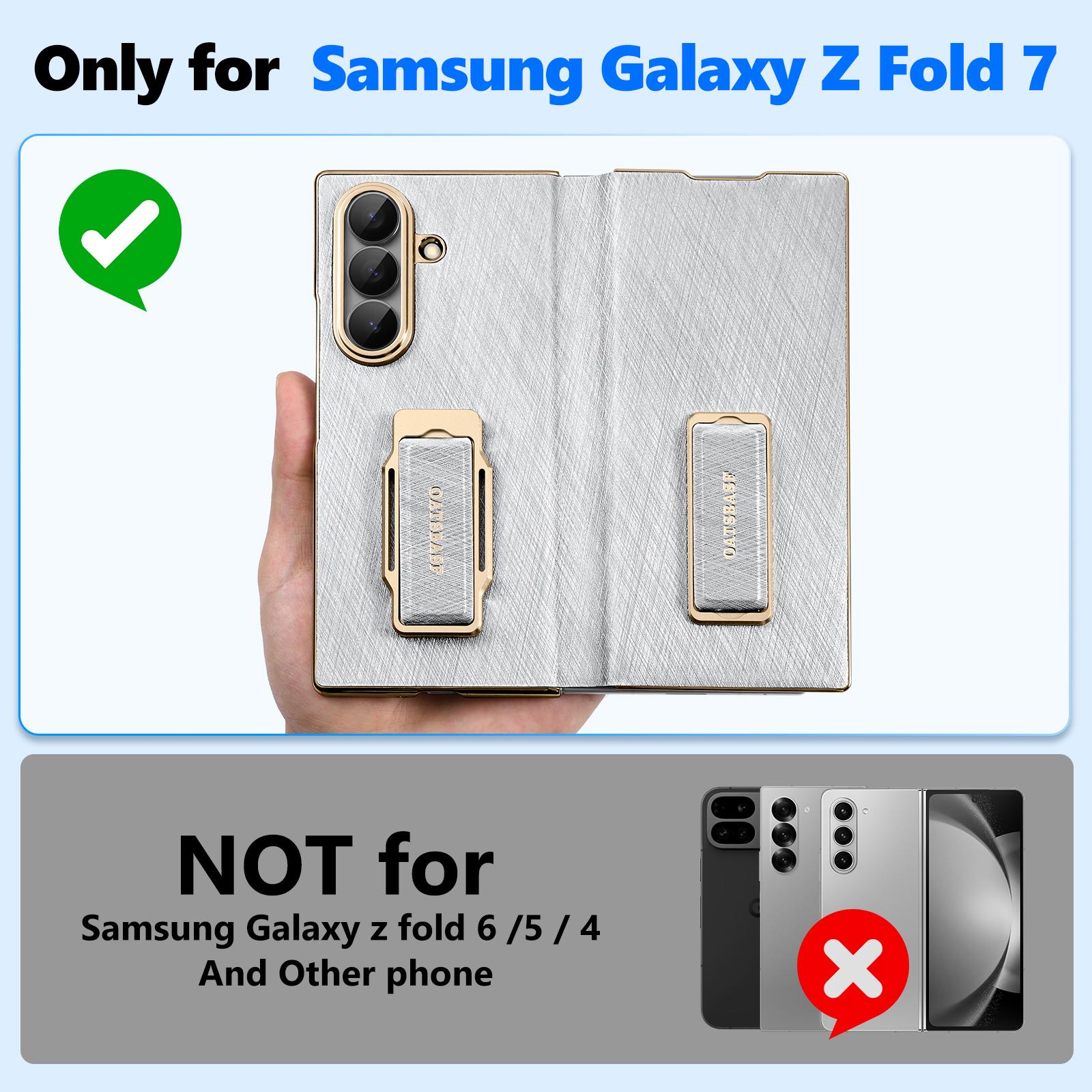 Eary for Samsung Galaxy Z Fold 7 Phone Case With 360°Rotation Stand Magnetic Dual Wristband Leather Full Cover Shockproof Shells for Galaxy Z Fold 7 срібний
Eary for Samsung Galaxy Z Fold 7 Phone Case With 360°Rotation Stand Magnetic Dual Wristband Leather Full Cover Shockproof Shells for Galaxy Z Fold 7 срібний