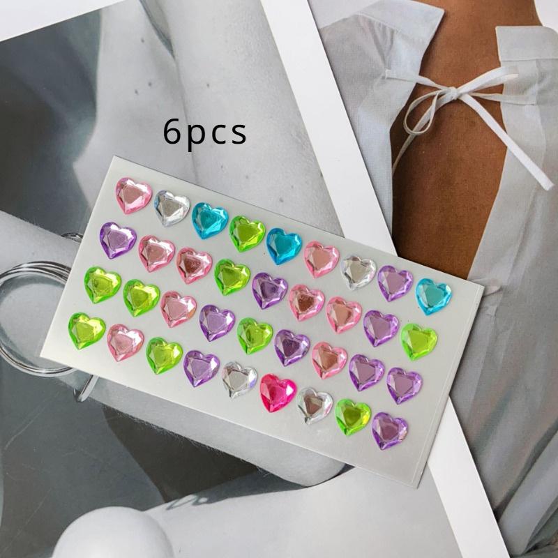 6pcs Gemstone Love Rhinestone Stickers, Shiny Heart Rhinestone Body Art Decoration, DIY Makeup Shine Tattoo Stickers one size fits all
6pcs Gemstone Love Rhinestone Stickers, Shiny Heart Rhinestone Body Art Decoration, DIY Makeup Shine Tattoo Stickers one size fits all