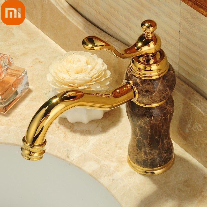 Xiaomi Brass Hot and Cold Mixer Gold Ceramic Decoration Jade Bathroom Faucet Mixer Single Hole Sink Basin Faucet
Xiaomi Brass Hot and Cold Mixer Gold Ceramic Decoration Jade Bathroom Faucet Mixer Single Hole Sink Basin Faucet
