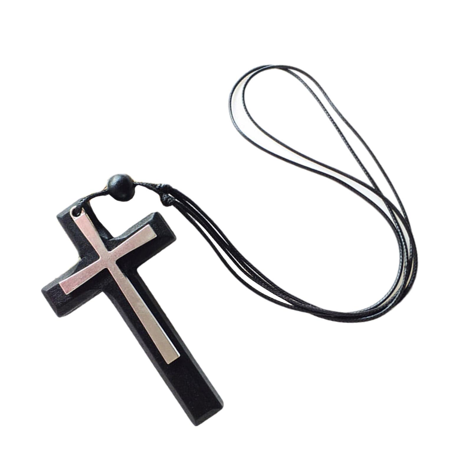 Stylish Wood Crucifix Pendant Necklace Adjustable Length Neckchain Unisex Choker for Music Festival Party Accessory 1 чёрный
Stylish Wood Crucifix Pendant Necklace Adjustable Length Neckchain Unisex Choker for Music Festival Party Accessory 1 чёрный
