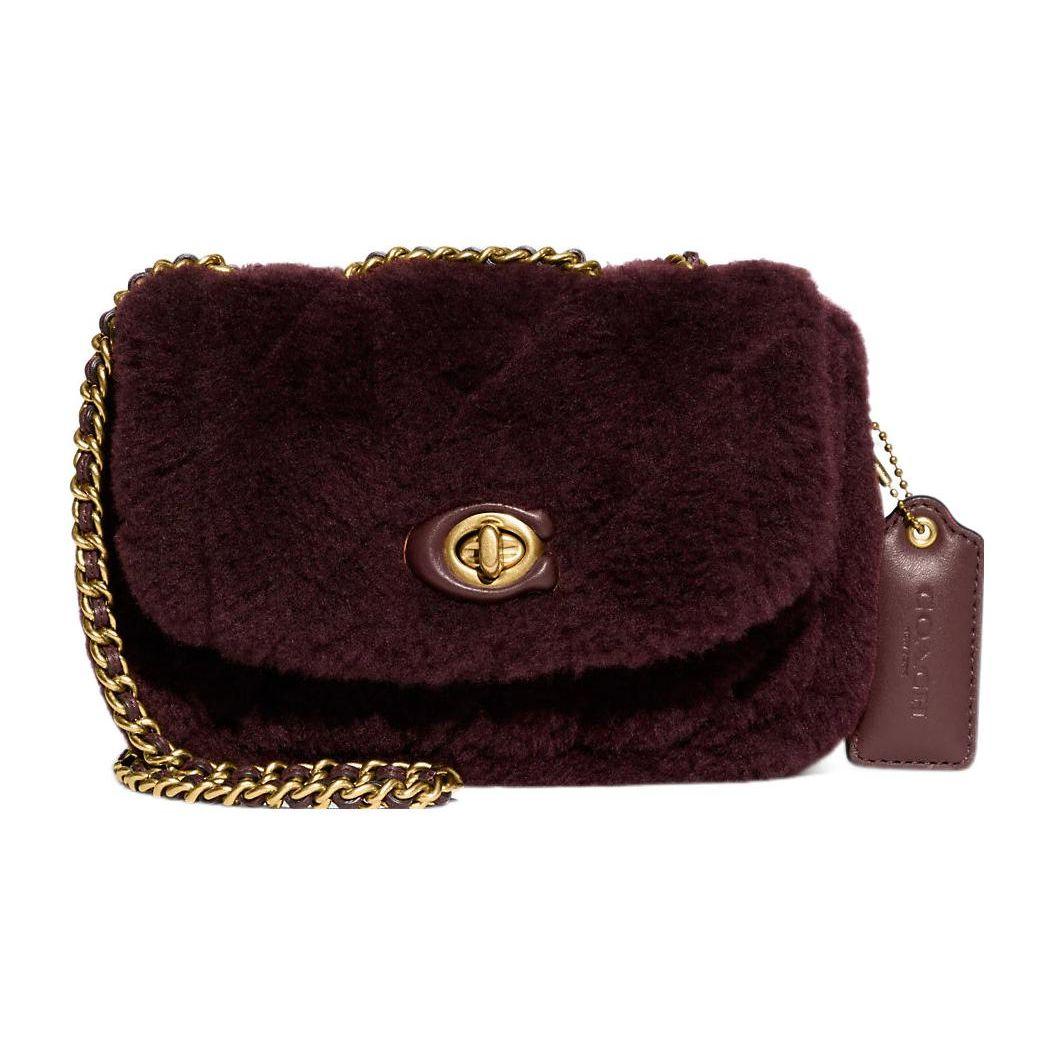 Coach Pillow 20 Turn Lock Flap Closure Shearling And Smooth Leather Handbag Women handbags Burgundy CE720-B4V2B Basic Set (Bag+Dust Bag)
Coach Pillow 20 Turn Lock Flap Closure Shearling And Smooth Leather Handbag Women handbags Burgundy CE720-B4V2B Basic Set (Bag+Dust Bag)