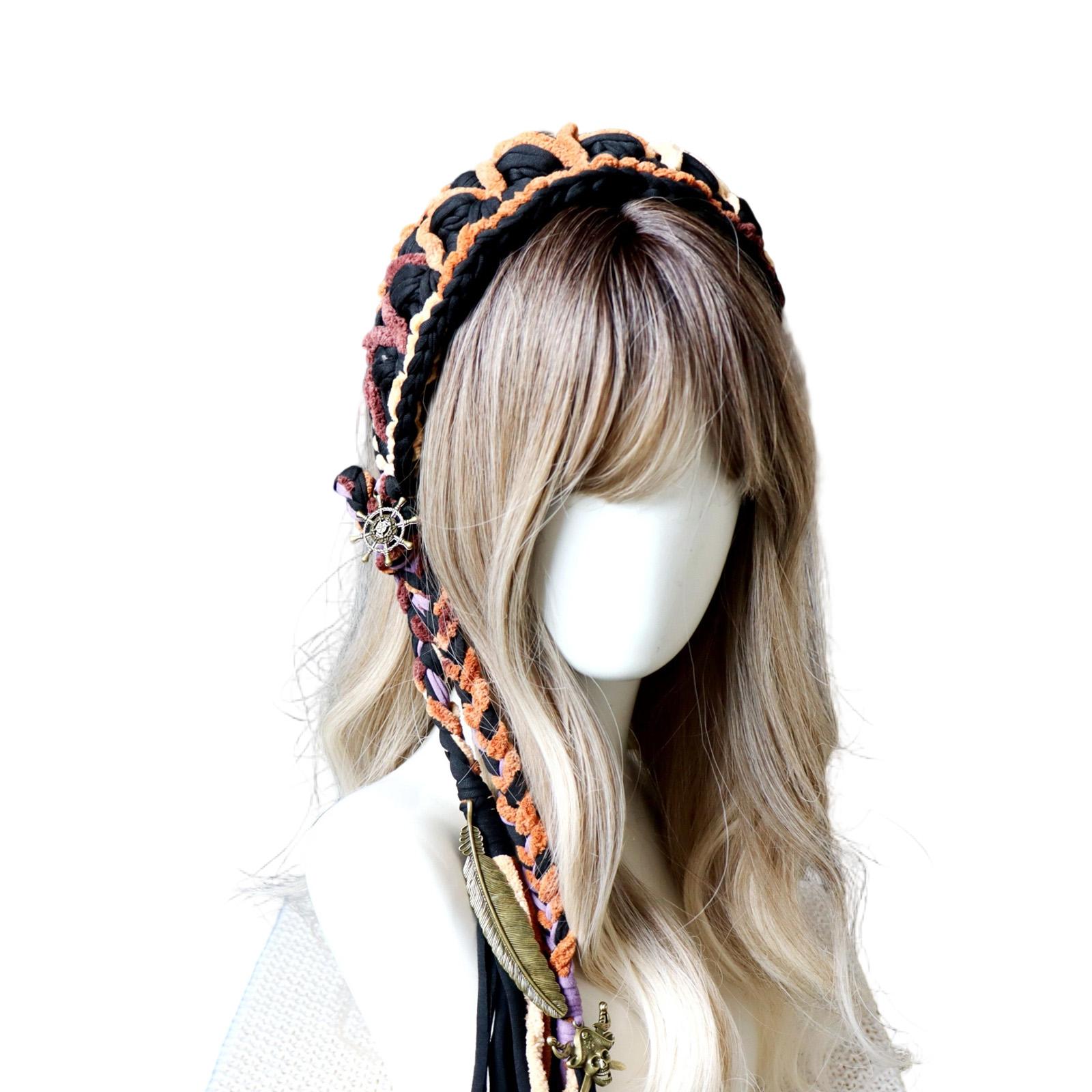 Lightweight Knitted Bandana Hairband With Hippie Design Comfortable Headwrap For Sports Casual Or Formal Wear темно-коричневого кольору
Lightweight Knitted Bandana Hairband With Hippie Design Comfortable Headwrap For Sports Casual Or Formal Wear темно-коричневого кольору