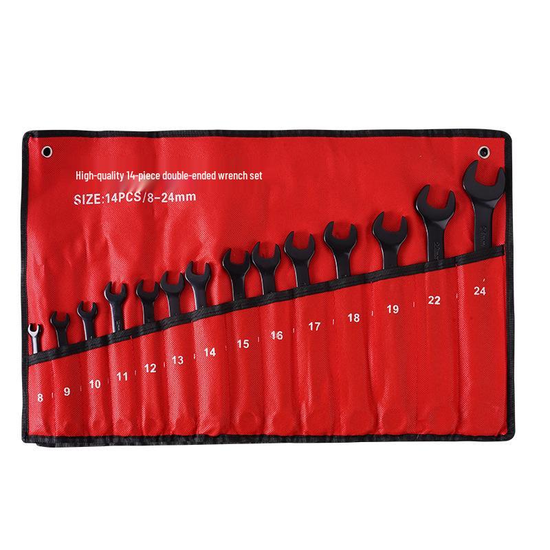 8-24mm Dual-Use Wrench Set: 10-Piece Open-End & Box-End, 14-Piece Manual Mirror Finish.
8-24mm Dual-Use Wrench Set: 10-Piece Open-End & Box-End, 14-Piece Manual Mirror Finish.