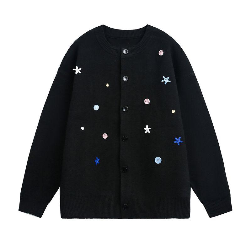 Men s American-Style Starfish Button Cardigan Sweater Jacket, Unisex Korean-Style Lazy Early Autumn Top, Loose Knitwear Black X L
Men s American-Style Starfish Button Cardigan Sweater Jacket, Unisex Korean-Style Lazy Early Autumn Top, Loose Knitwear Black X L