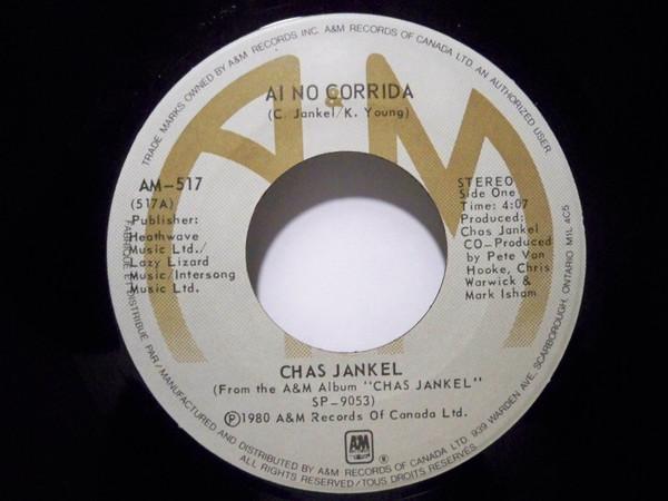 7inch Record CHAS JANKEL Ai No Corrida Lenta Latina AM517 AM Records 1980 Canada Jazz Used
7inch Record CHAS JANKEL Ai No Corrida Lenta Latina AM517 AM Records 1980 Canada Jazz Used