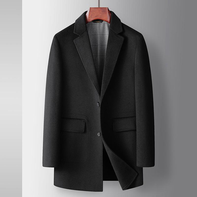 Autumn and Winter Pure Handmade Double-sided Woolen Trench Coat Middle-aged Business Solid Color Medium and Long Woolen Coat 190 чорний
Autumn and Winter Pure Handmade Double-sided Woolen Trench Coat Middle-aged Business Solid Color Medium and Long Woolen Coat 190 чорний