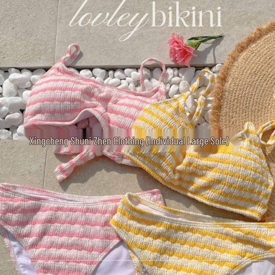 Women s Korean Style Split Striped Bikini - Sexy Swimwear for Small Chests Extra Large жовтий
Women s Korean Style Split Striped Bikini - Sexy Swimwear for Small Chests Extra Large жовтий
