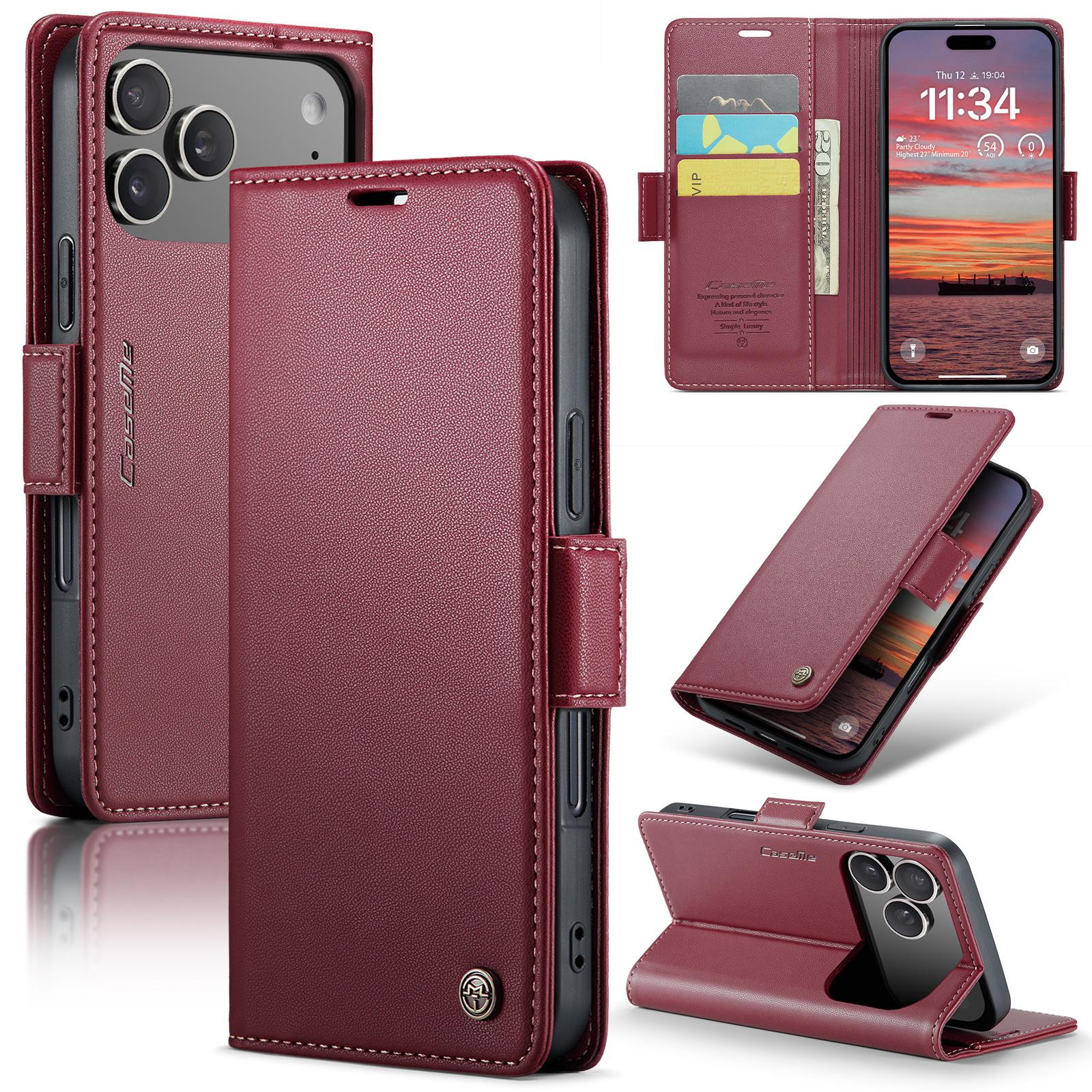 CaseMe-023 Flip Leather Case For iPhone 17 Pro Max Luxury Magnetic Wallet Card Slots Cover Stand Protectives Skins Shell 16.9*8.3*2cm вина червоного кольору
CaseMe-023 Flip Leather Case For iPhone 17 Pro Max Luxury Magnetic Wallet Card Slots Cover Stand Protectives Skins Shell 16.9*8.3*2cm вина червоного кольору