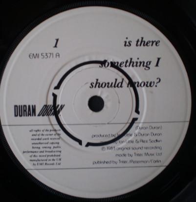 7inch Record DURAN DURAN - Is There Something I Should Know EMI5371 EMI 1983 UK Rock Used
7inch Record DURAN DURAN - Is There Something I Should Know EMI5371 EMI 1983 UK Rock Used
