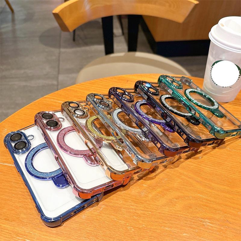 15 Apple 16 Glitter Support Point Stand Magnetic Phone Case, Iphone14 Electroplated Four Corners Anti-drop Hard Shell Soft Edge iPhone 16promax чорний
15 Apple 16 Glitter Support Point Stand Magnetic Phone Case, Iphone14 Electroplated Four Corners Anti-drop Hard Shell Soft Edge iPhone 16promax чорний