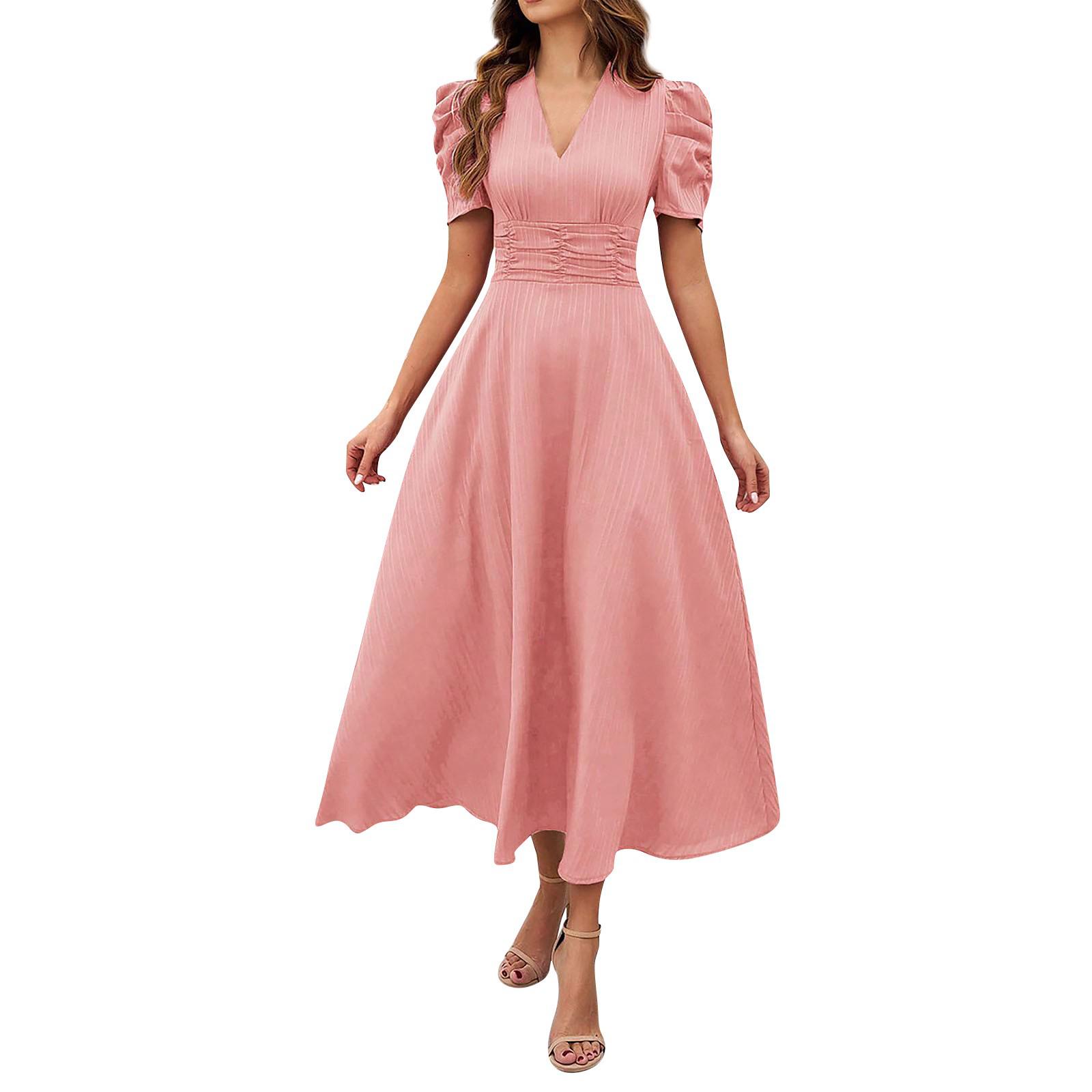 2026 Spring-Summer Women s High-Waist Solid Color Short Sleeve Dress XL рожевий
2026 Spring-Summer Women s High-Waist Solid Color Short Sleeve Dress XL рожевий
