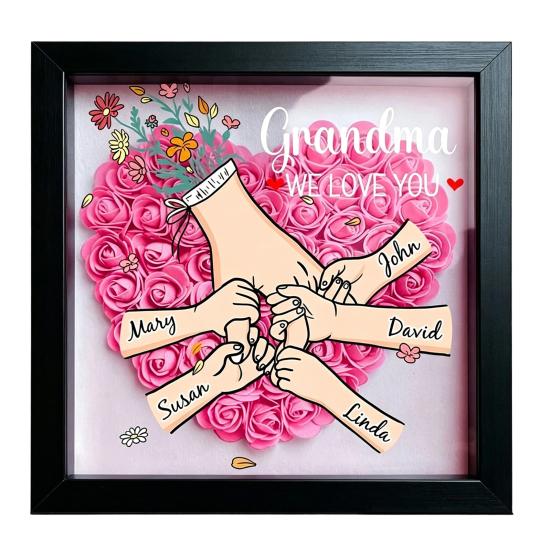 Personalized Mommy I Love You Flower Shadow Box Custom Names Holding Hands Frame Gifts for Mom Grandma from Daughter or Son on Mother s Day S C чёрный
Personalized Mommy I Love You Flower Shadow Box Custom Names Holding Hands Frame Gifts for Mom Grandma from Daughter or Son on Mother s Day S C чёрный