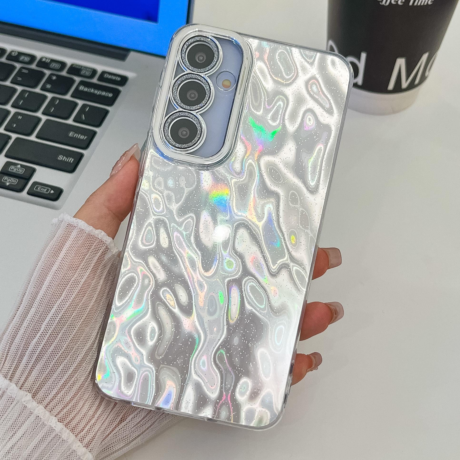 For Samsung Galaxy A15 5G/A15 4G Case IMD Design Shockproof PC+TPU Phone Cover with Glass Lens Film Wrinkle Pattern/Silver
For Samsung Galaxy A15 5G/A15 4G Case IMD Design Shockproof PC+TPU Phone Cover with Glass Lens Film Wrinkle Pattern/Silver