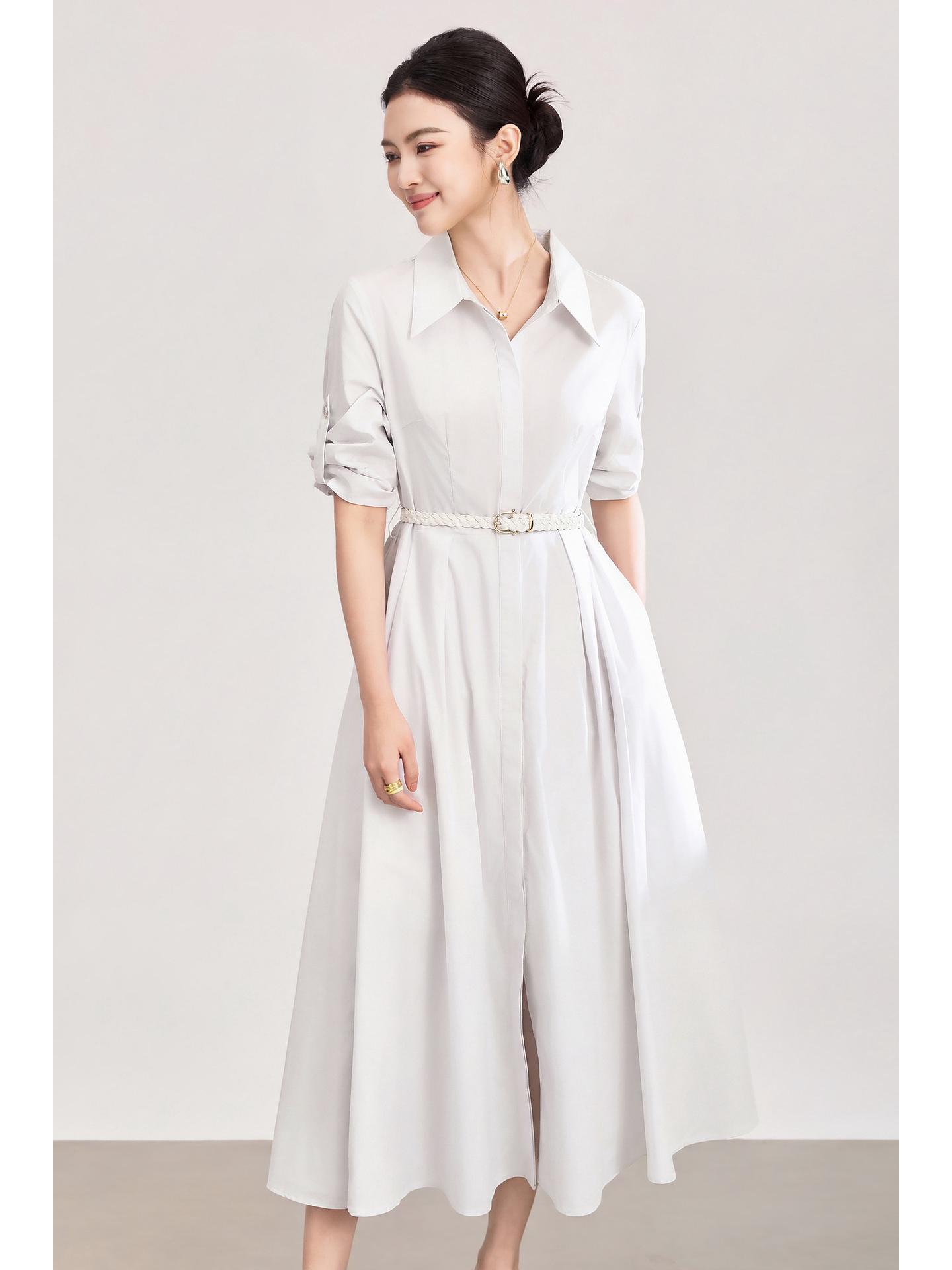 Elegant Tencel-Cotton Lapel Shirt Dress - Spring/Summer Collection XL брудно-білий
Elegant Tencel-Cotton Lapel Shirt Dress - Spring/Summer Collection XL брудно-білий