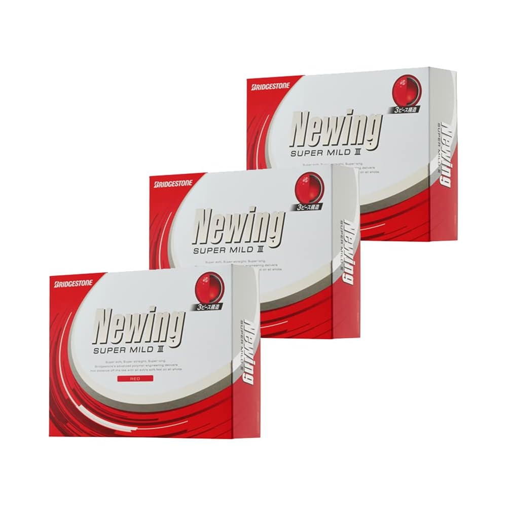 Bridgestone Newing Super Mild 3 Golf Balls 3-Piece Structure 36 Count Red
Bridgestone Newing Super Mild 3 Golf Balls 3-Piece Structure 36 Count Red