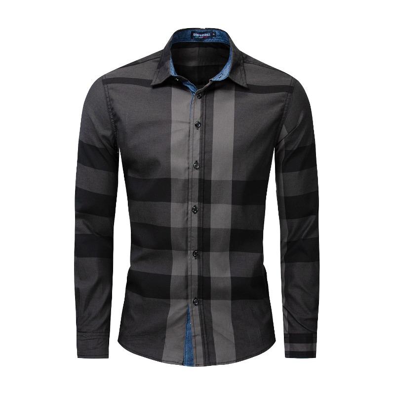 Men s Black and Grey Plaid Long Sleeve Button Down Casual Shirt S чёрный
Men s Black and Grey Plaid Long Sleeve Button Down Casual Shirt S чёрный