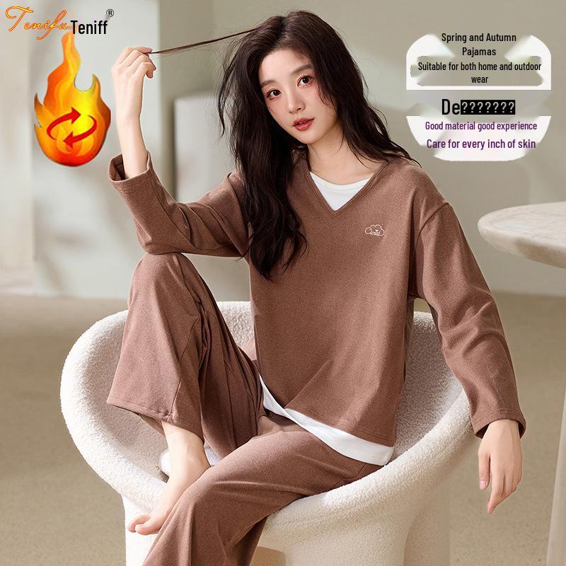 Velvet Women s Pajamas for Autumn/Winter - Skin-Friendly, Breathable, Versatile Cashmere Sweater, Suitable for Indoor and Outdoor Wear. M (80-100 kg)
Velvet Women s Pajamas for Autumn/Winter - Skin-Friendly, Breathable, Versatile Cashmere Sweater, Suitable for Indoor and Outdoor Wear. M (80-100 kg)