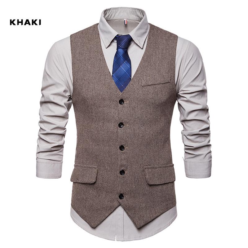 Мужской твидовый жилет с лацканами, повседневный ретро-жилет с узором «елочка», формальный пиджак без рукавов 2XL хаки
Мужской твидовый жилет с лацканами, повседневный ретро-жилет с узором «елочка», формальный пиджак без рукавов 2XL хаки