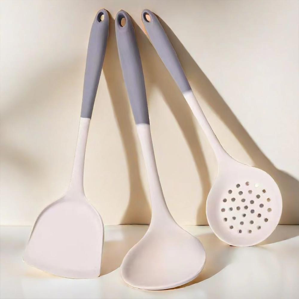 3pcs Silicone Kitchen Utensil Set with Silicone Spatula Turner,Soup Ladle,Colander Spoon Cooking Tools for Kitchen
3pcs Silicone Kitchen Utensil Set with Silicone Spatula Turner,Soup Ladle,Colander Spoon Cooking Tools for Kitchen