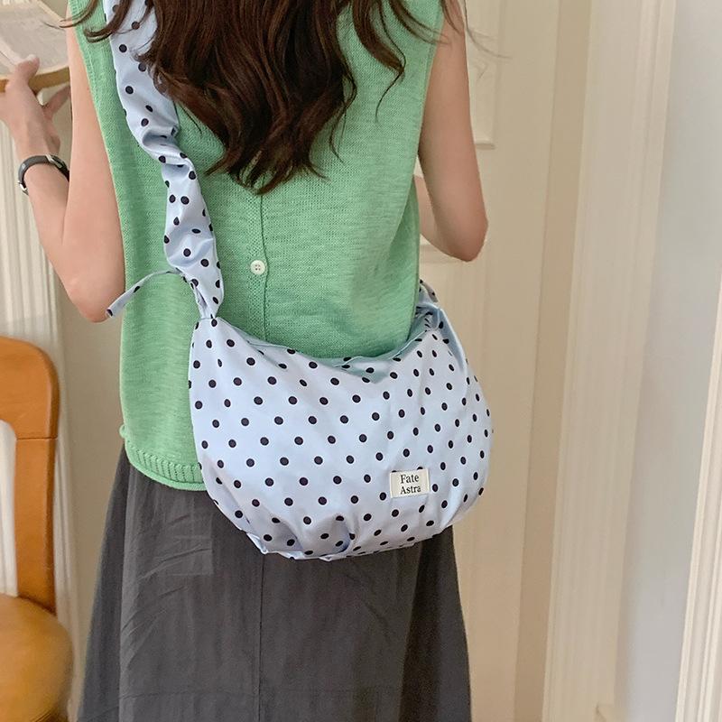 Polka Dot Satin Cloud Hobo Bag With Ruched Strap Shiny Glossy Finish Sweet Cute Style Women Date Trendy Shoulder Crossbody Bag синій
Polka Dot Satin Cloud Hobo Bag With Ruched Strap Shiny Glossy Finish Sweet Cute Style Women Date Trendy Shoulder Crossbody Bag синій