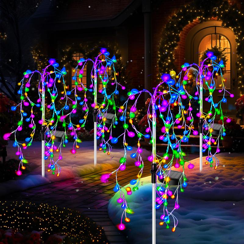 Solar Garden Lights Outdoor Decor 1Pack, Artificial 100/200 LEDs Tree Lights Yard Planter Patio Lawn Flowerbed Path Decorative Outside 100LED-multicolor
Solar Garden Lights Outdoor Decor 1Pack, Artificial 100/200 LEDs Tree Lights Yard Planter Patio Lawn Flowerbed Path Decorative Outside 100LED-multicolor