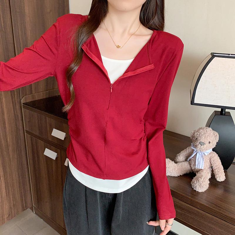 2026 Spring Plus Size Women s Color Block Two-Piece Long Sleeve T-Shirt L малиновый
2026 Spring Plus Size Women s Color Block Two-Piece Long Sleeve T-Shirt L малиновый